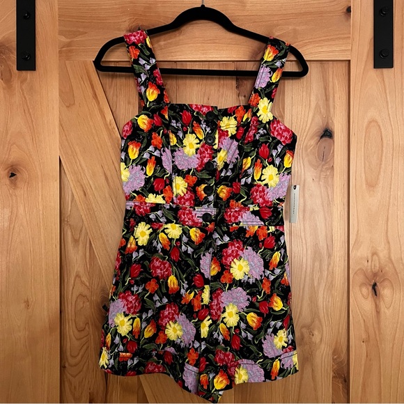 ANTHROPOLOGY, MAEVE, The Yukiko Noritake Portside Button-Front Romper, NWT - Picture 4 of 6